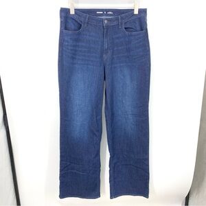 Old Navy Women Size 16 TALL Jeans Dark Wash Pants Wow Wide Leg Stretch High Rise